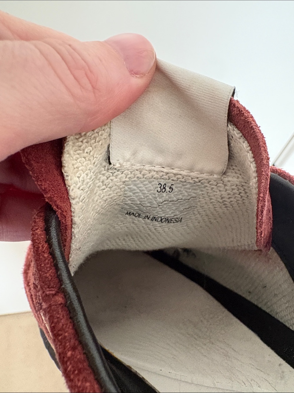 rag & bone Burgundy Suede Runner Sneakers with Cream Accent - Picture 9 of 13